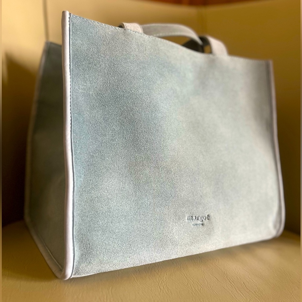NWOT Margot New York Suede Tote Bag in Sage